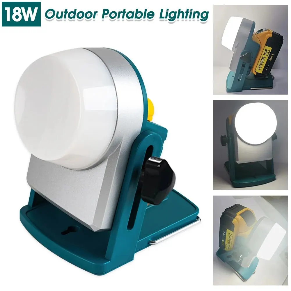 Potente luz LED de trabajo para acampar, lámpara de linterna para Makita, batería de iones de litio de 18V, M18, BL1830, BL1840, BL1850
