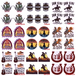 10 unids/lote parche bordado de vaquero en el desierto parches para planchar para ropa parches bordados Westcowboy en pegatinas para ropa