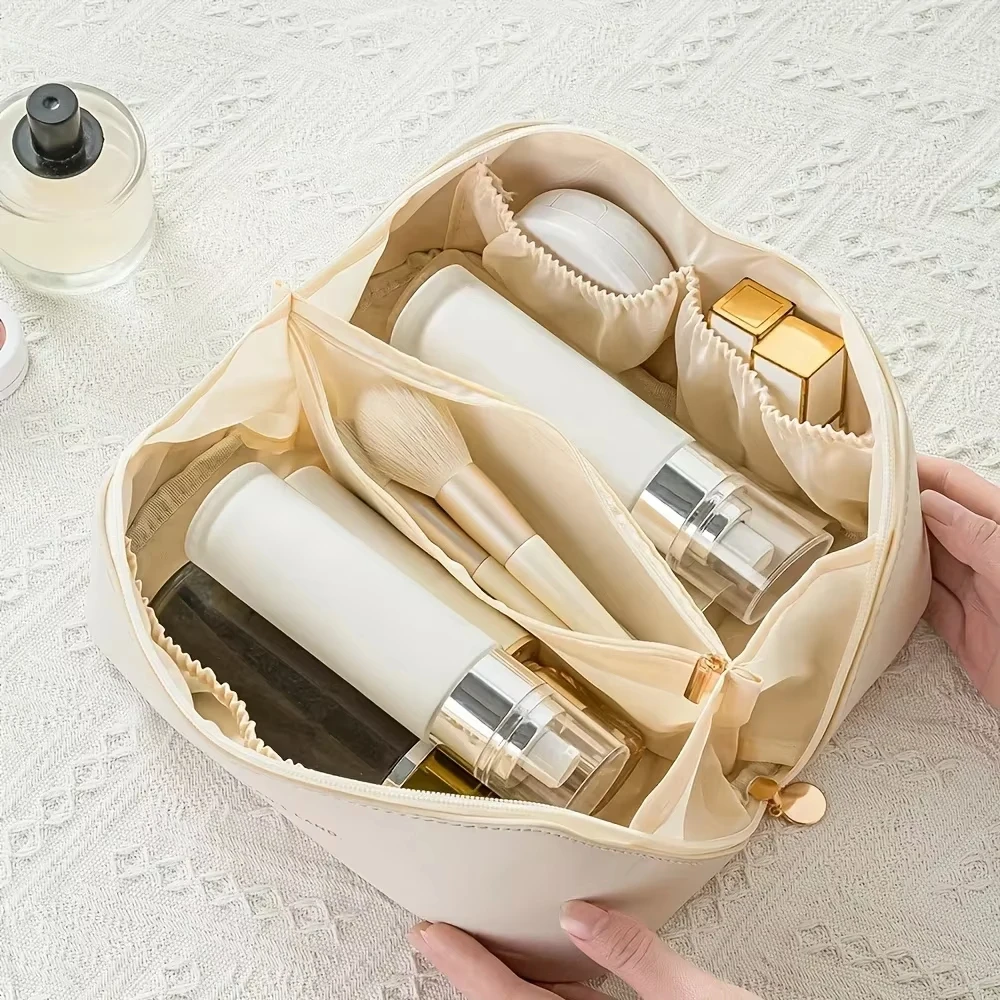 Organizador de maquillaje, kit de aseo femenino, estuche de maquillaje, bolsa de almacenamiento, caja de lujo para mujer, bolsa de cosméticos, bolsa organizadora para viaje con cremallera - imagen 2