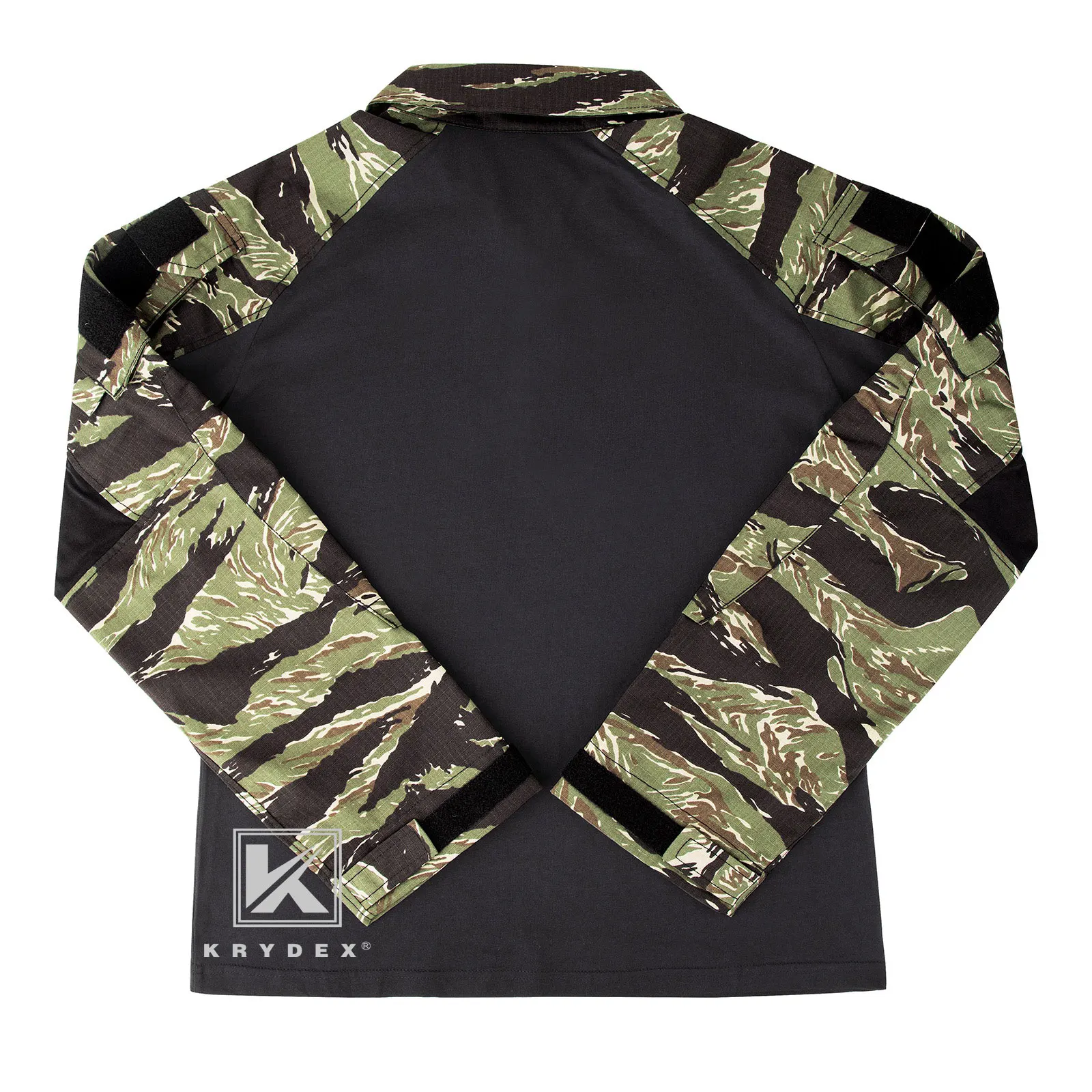 KRYDEX-camisas de combate de camuflaje táctico, camisetas de asalto con rodilleras, camuflaje de tigre, camisa de caza al aire libre para hombres - imagen 5