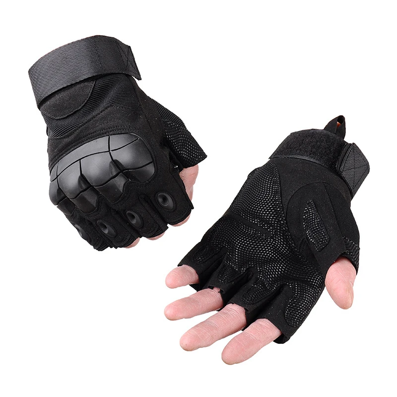 JSJM-guantes de medio dedo para hombre, guantes tácticos militares de caza al aire libre, protección de tiro de pistola de aire, ciclismo, escalada - imagen 3