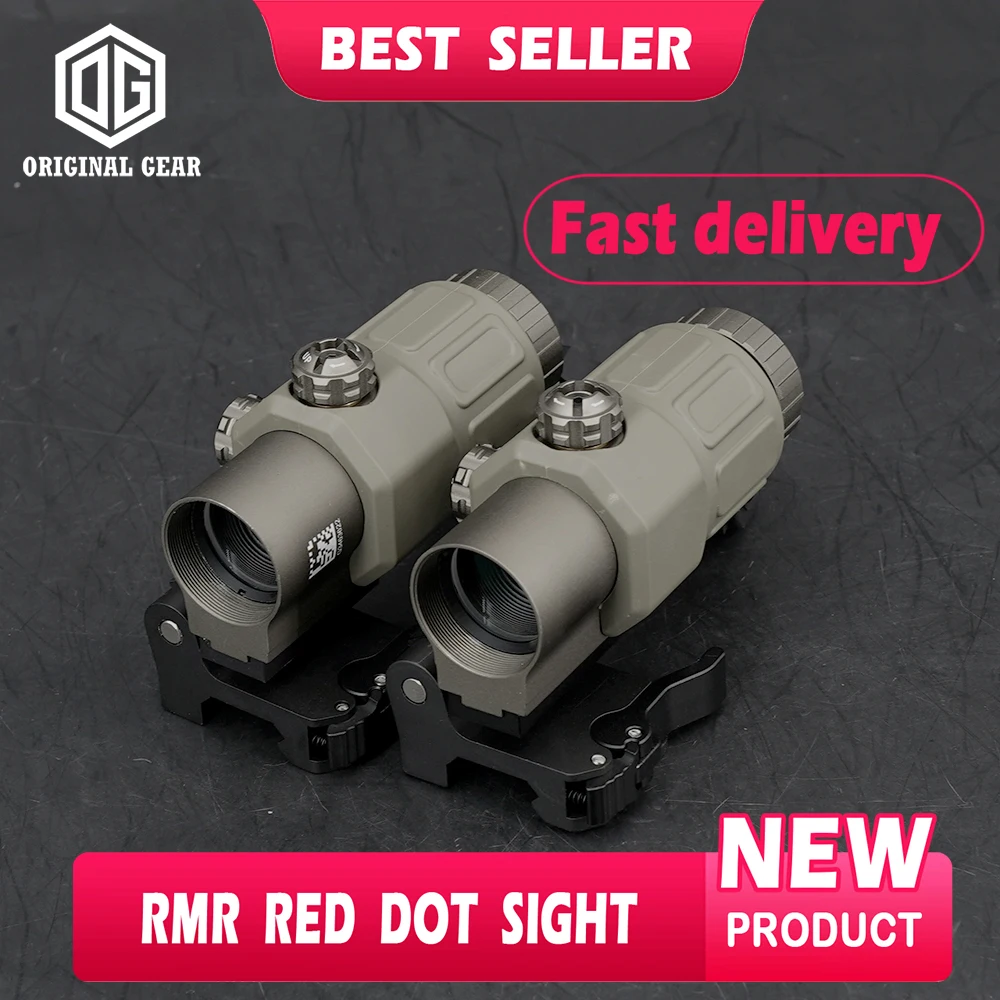 Mira táctica G33 para Airsoft y caza con acabado logotipado premium