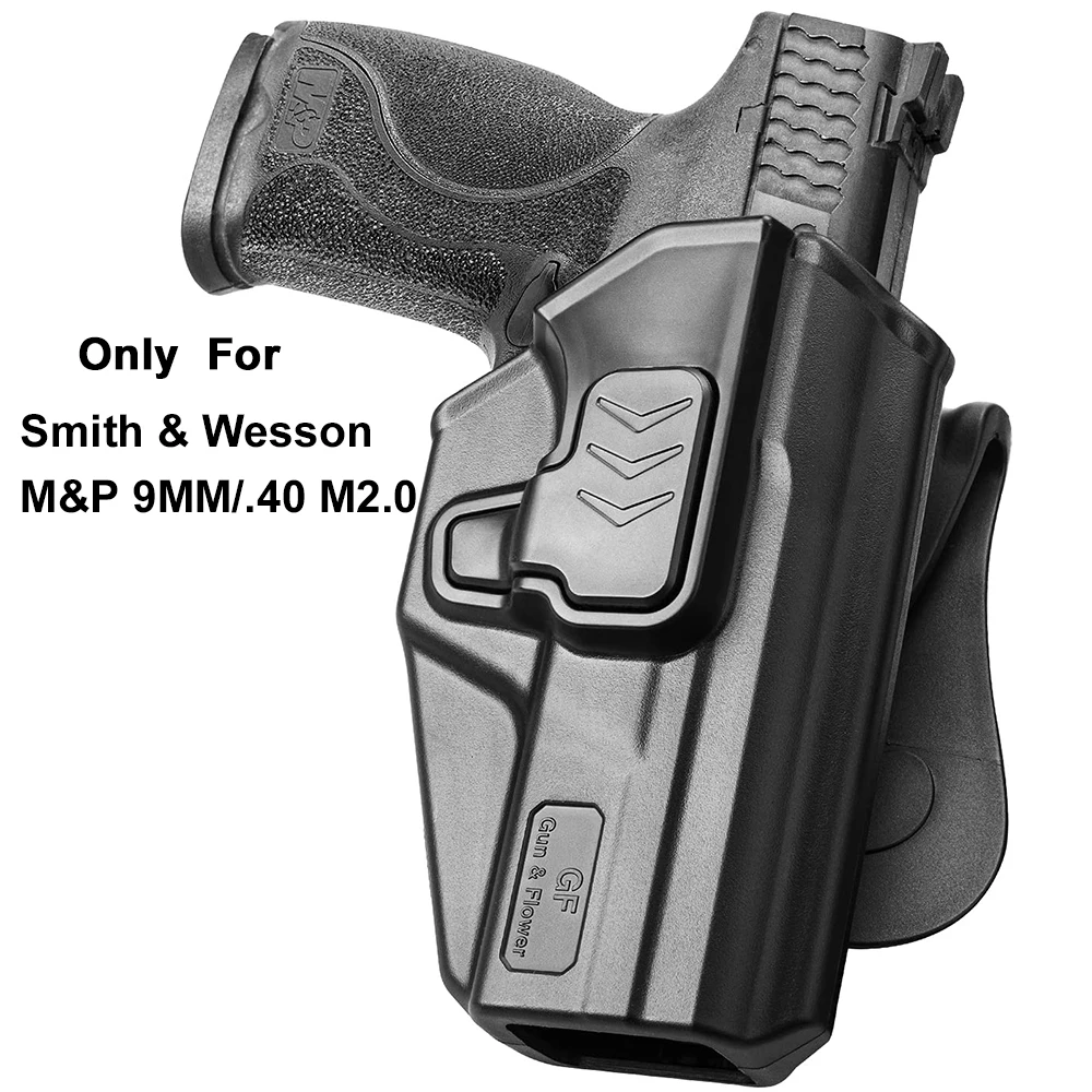 Compatible con Smith&Wesson M&P 9mm/.40 M2.0 3,6/4,0/4,25 pulgadas barril y S&W SD9VE/SD40VE''. funda OWB, mano derecha ajustable de 360 grados