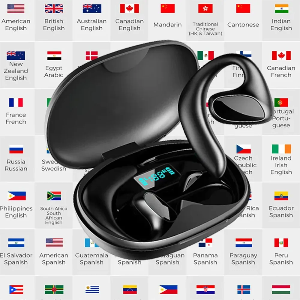 Auriculares inalámbricos M8 con Bluetooth, dispositivo de traducción inteligente, TWS, reducción de ruido, 144 - imagen 2