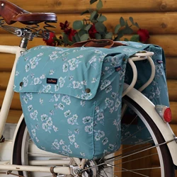 Tourbon Vintage Bike Twins Alforjas traseras nailon para bicicleta