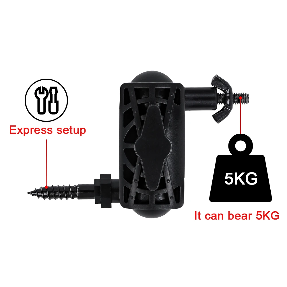 Soporte ajustable para cámara de rastreo, base de montaje para cámara de caza al aire libre con doble cabezal de bola de inclinación giratoria de 360 ° - imagen 4