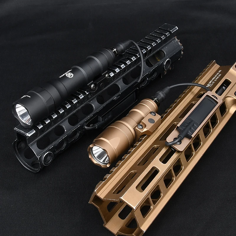 WADSN-linterna táctica Airsoft para caza, potente linterna M600DF de 1400 lúmenes, interruptor de presión de luz Scout, ranura de montaje, compatible con MLOK Keymod - imagen 4