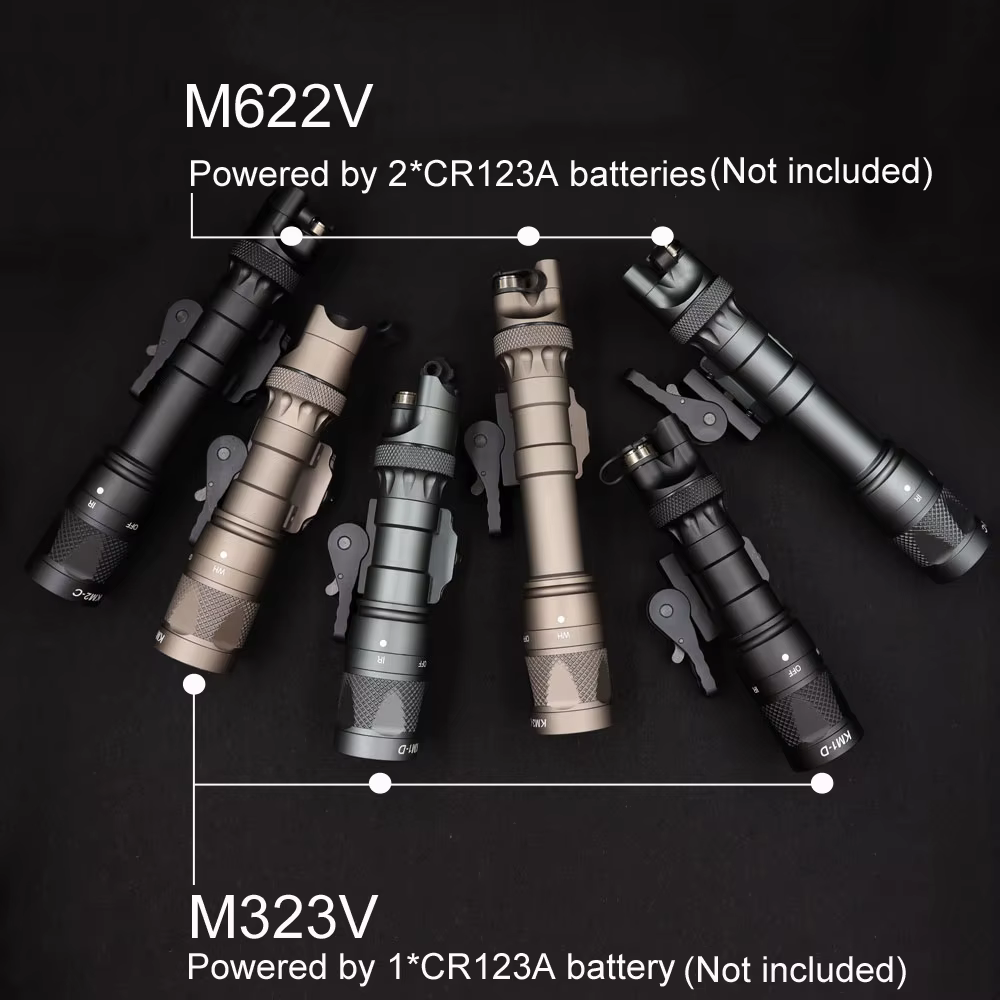 M622V/M323V Luz IR y LED 500 lm con montura ADM QD táctica militar - imagen 3