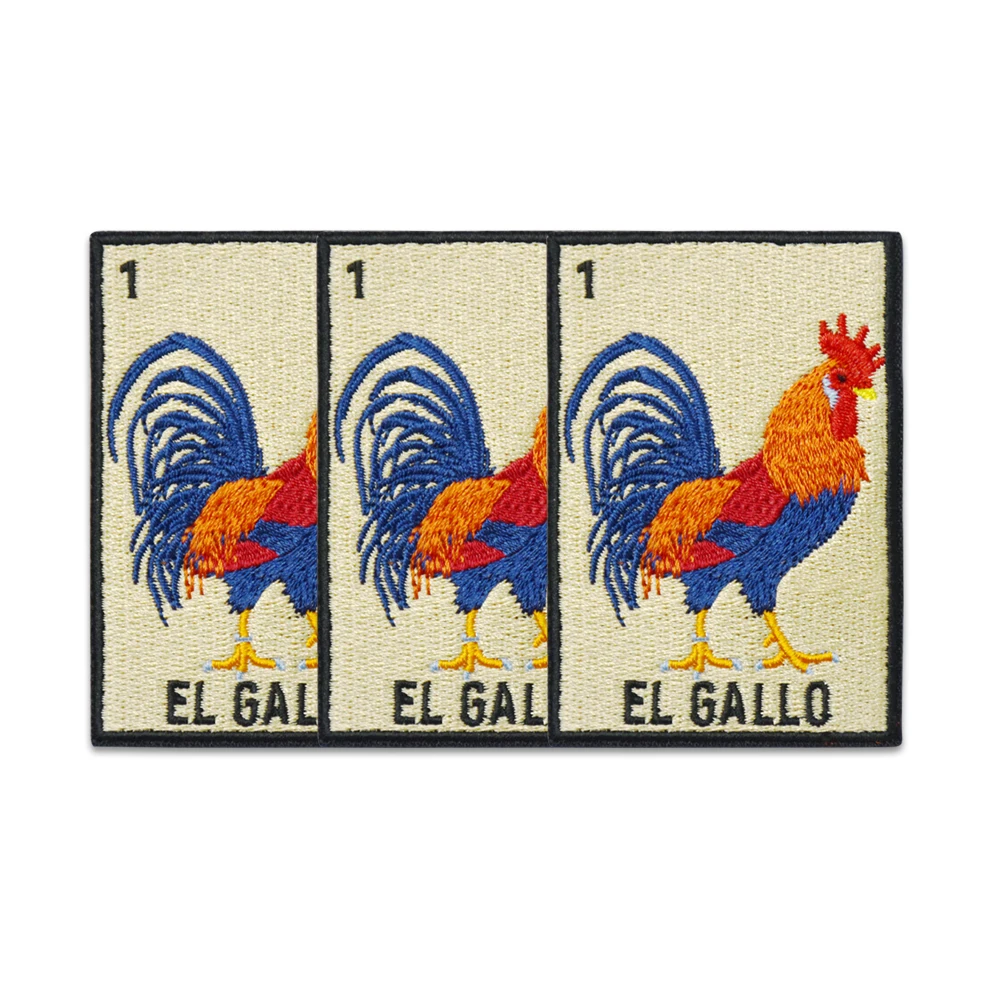 Parches bordados de gallo EL GALLO para ropa, apliques para planchar en chaquetas, parches geniales, insignias para coser ropa - imagen 4