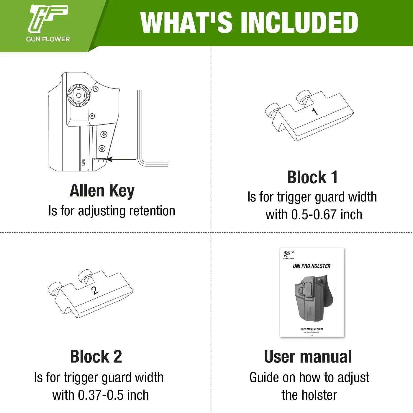 Funda Universal OWB compatible con Beretta/CZ/Glock/EAA /IWI/HK/Ruger/Springfield/Taurus, mano derecha - imagen 5