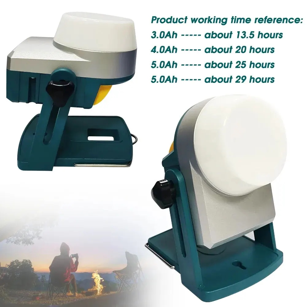 Potente luz LED de trabajo para acampar, lámpara de linterna para Makita, batería de iones de litio de 18V, M18, BL1830, BL1840, BL1850 - imagen 5