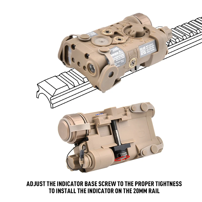 Linterna LED táctica L3 NGAL Combo punto rojo azul verde IR indicador láser mira pistola luz puntería Airsoft ajuste riel de 20mm - imagen 5