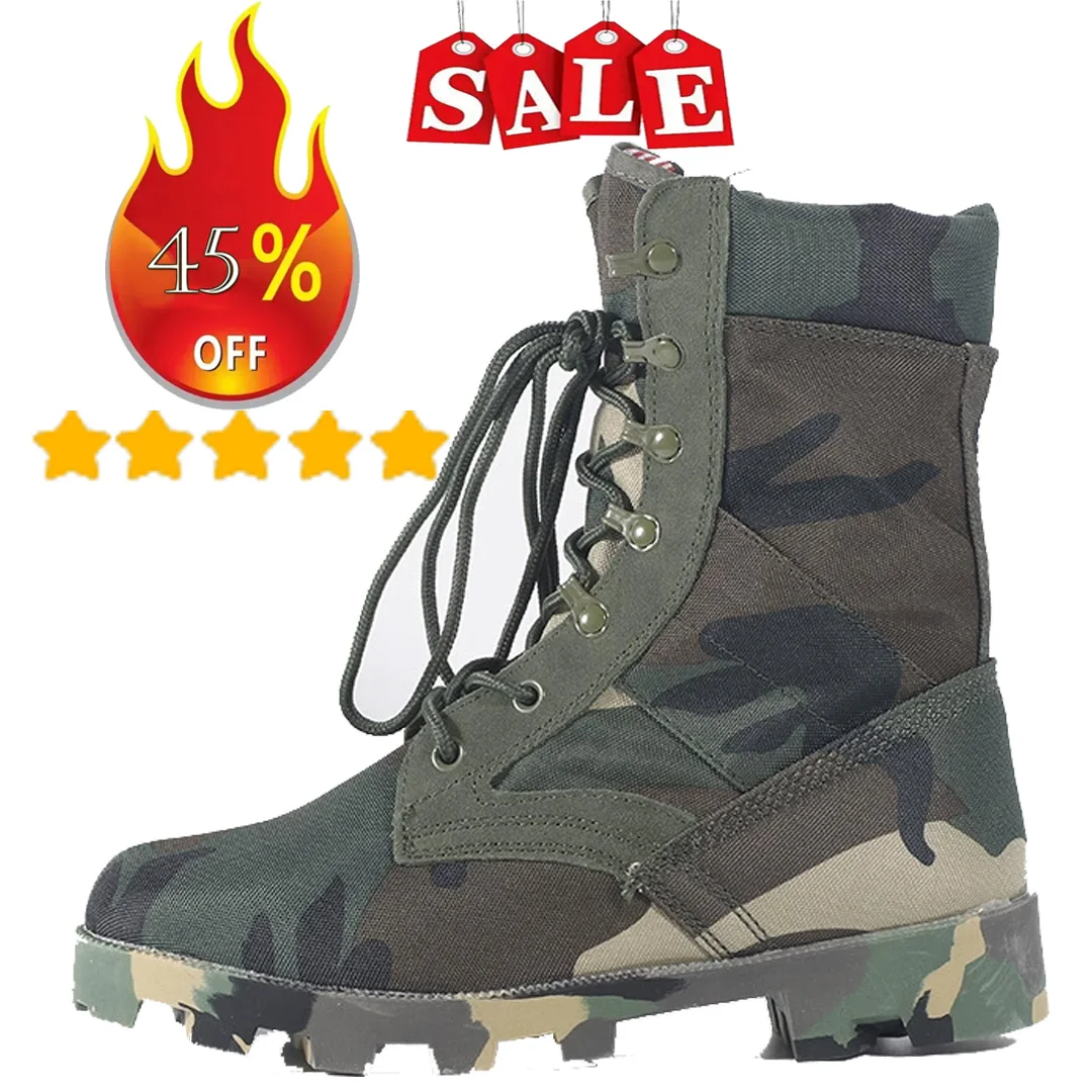 Camfloug-Botas de combate para hombre, calzado para senderismo al aire libre, desierto, entrenamiento todoterreno en la jungla, Botas tácticas altas, gran oferta, novedad de 2023 - imagen 4