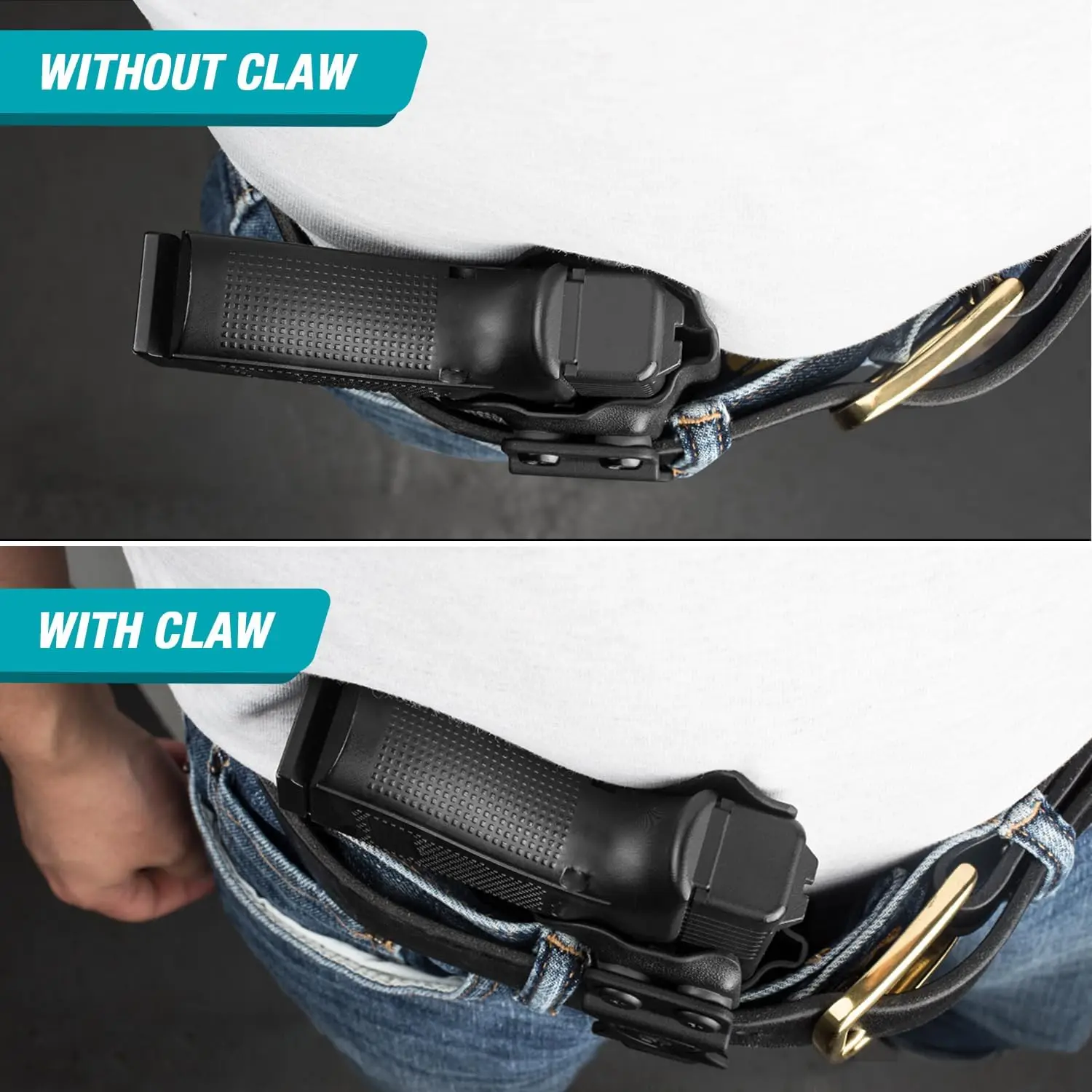 Para ecualizador S & W, funda derecha, también se ajusta a M & P 380 Shield EZ, corte óptico y garra, funda IWB Kydex, transporte oculto en la cintura interior - imagen 5