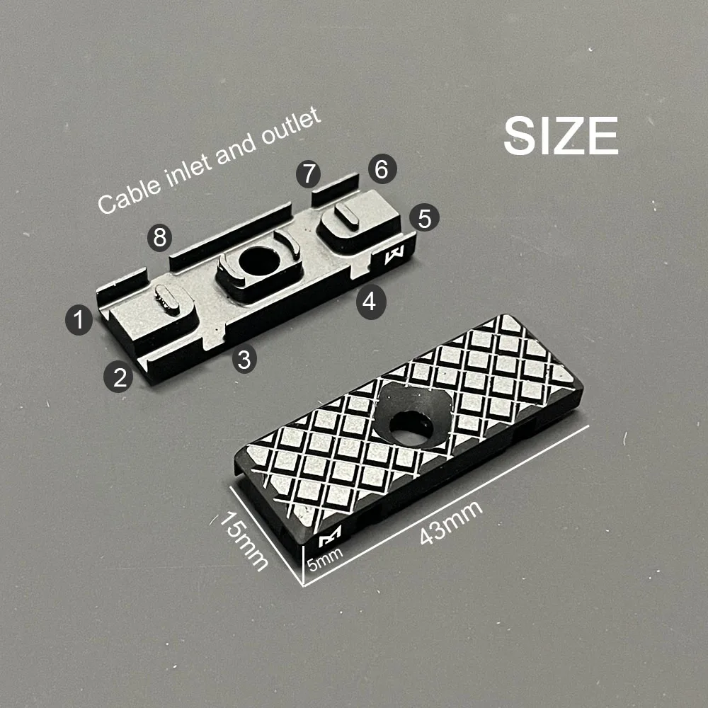 Sistema de guía de cables de Metal Keymod de M-LOK de aluminio CNC, cubierta de riel de gestión de cables, montaje fijo trasero, accesorio de equipo táctico de caza - imagen 3