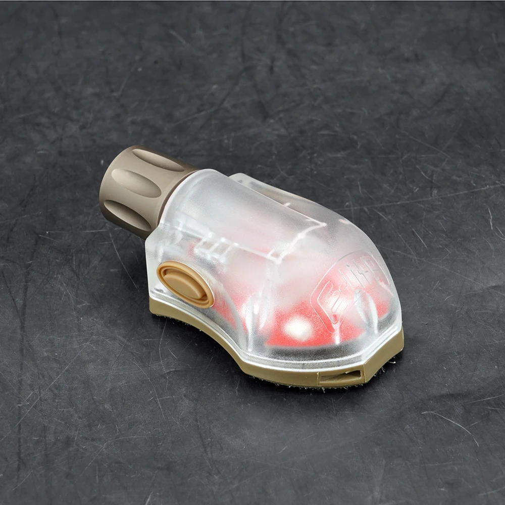 Linterna DE luz Airsoft IR, casco rojo, Manta estroboscópica, bronceado, Color arena - imagen 3