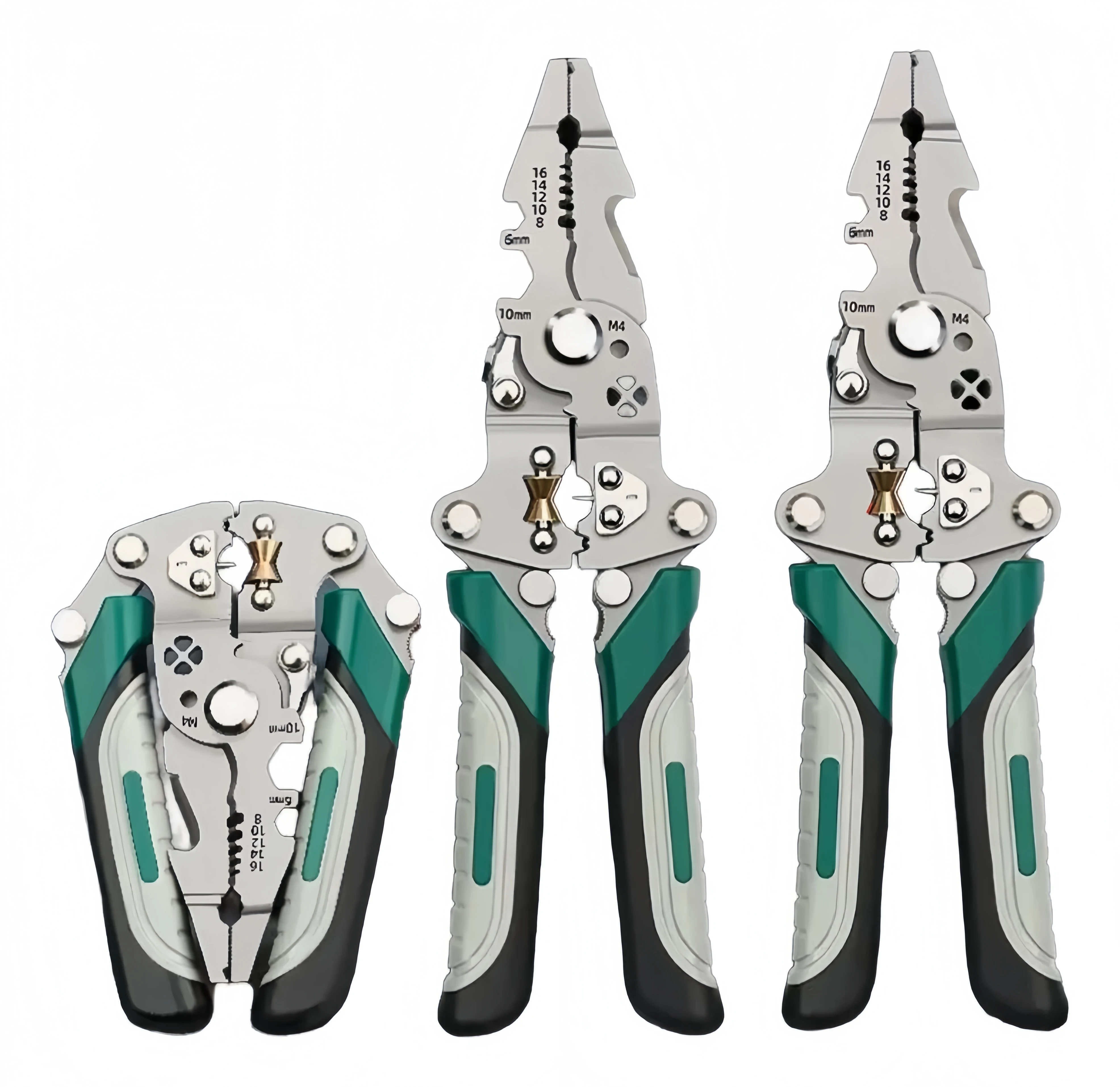 Herramienta múltiple pelacables plegable: tiras, cortes, giros, llaves, tiradores de clavos y funciona como destornillador - imagen 2