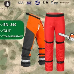 Pantalones de seguridad para motosierra técnica EN340, tela de protección de 8 capas, pantalones para cortar madera, protección anticorte para motosierra, Chaps Forest