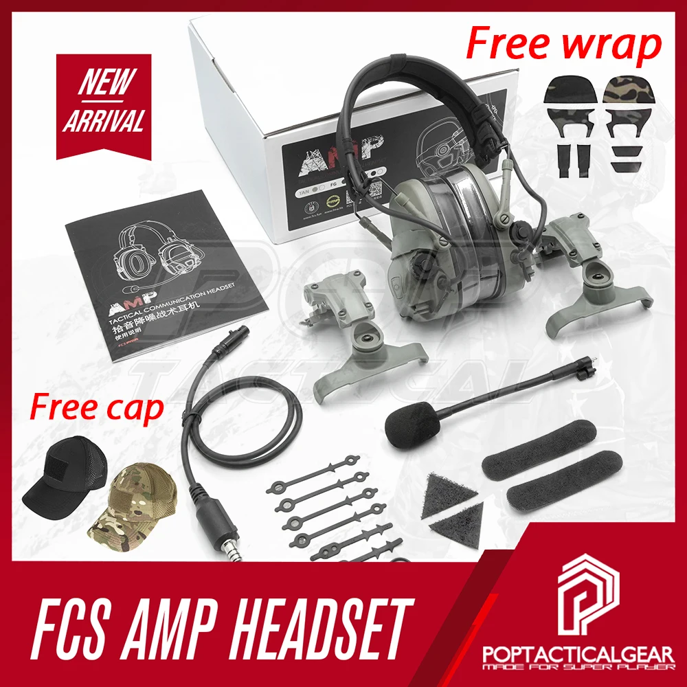 2024 nuevo auricular AMP completamente Digital Dual DPS táctico FMA auriculares comunicación reducción de ruido con V60 PTT Combo auriculares tácticos - imagen 5