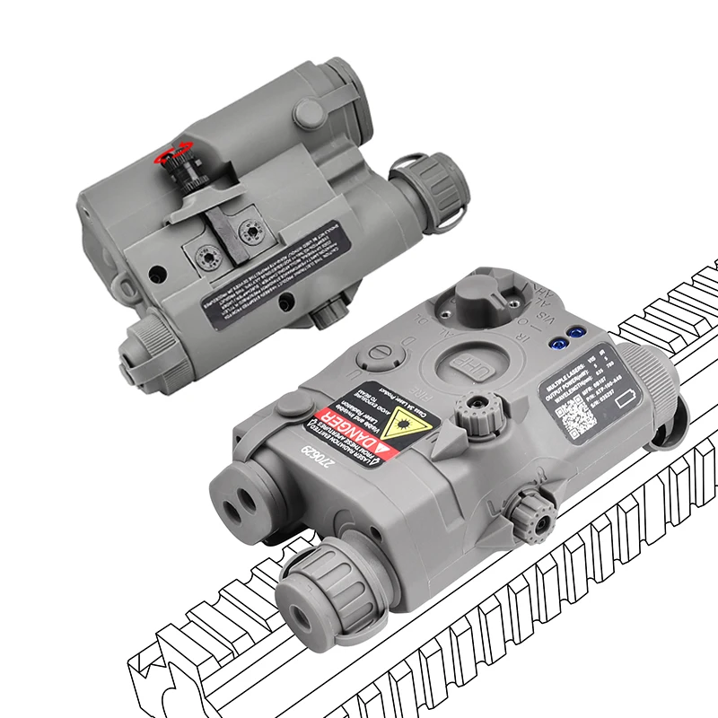Airsoft-DBAL-A2 modelo simulado de plástico PEQ15 NGAL MAWL, mira láser, sin función caja de batería, montaje QD, Swicth de presión, ajuste Picatinny - imagen 4