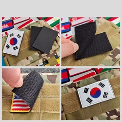 Parche bordado bandera Corea del Sur – Táctico para mochila o ropa