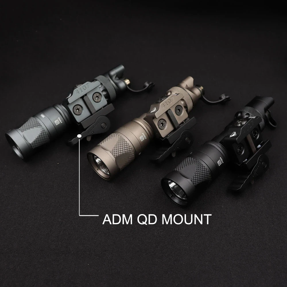 M622V/M323V Luz IR y LED 500 lm con montura ADM QD táctica militar