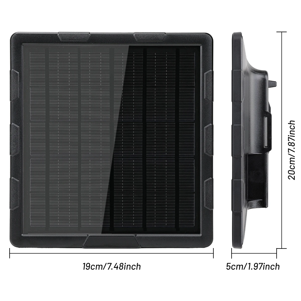 Panel solar para cámara Trail, kit de cargador de batería solar Batería incorporada de 7500 mA, salida USB-C de 12 V/6 V, para cámara de juego Trail - imagen 5