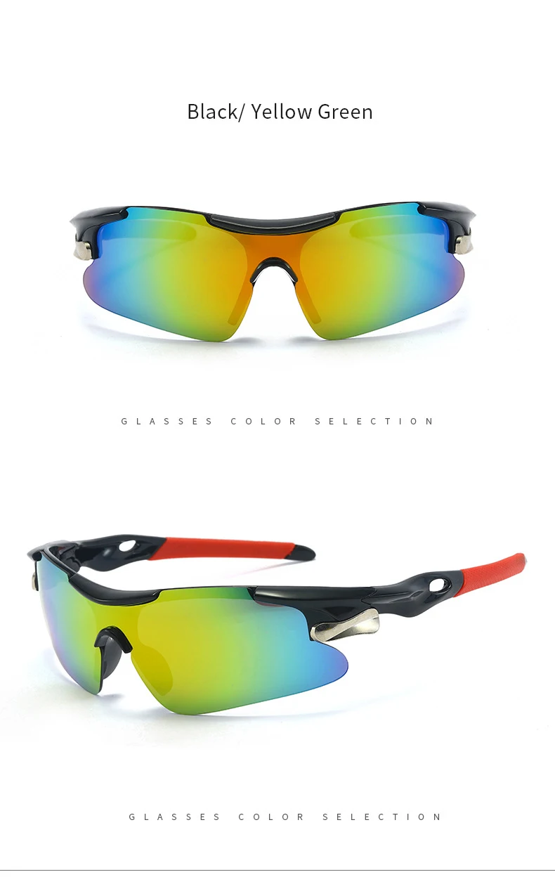 Un par de gafas de sol con un marco negro y lentes amarillas