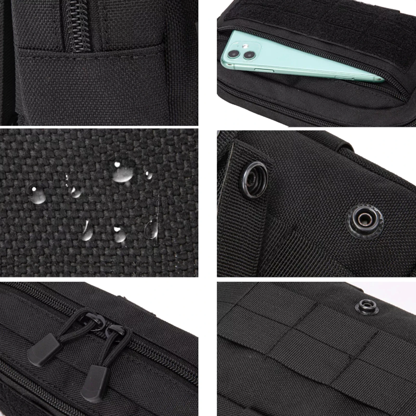 Bolsa de administrador táctica, bolsa de chaleco Molle, materiales de nailon 1000d de primera calidad, organizador de bolsa EDC multiusos - imagen 5