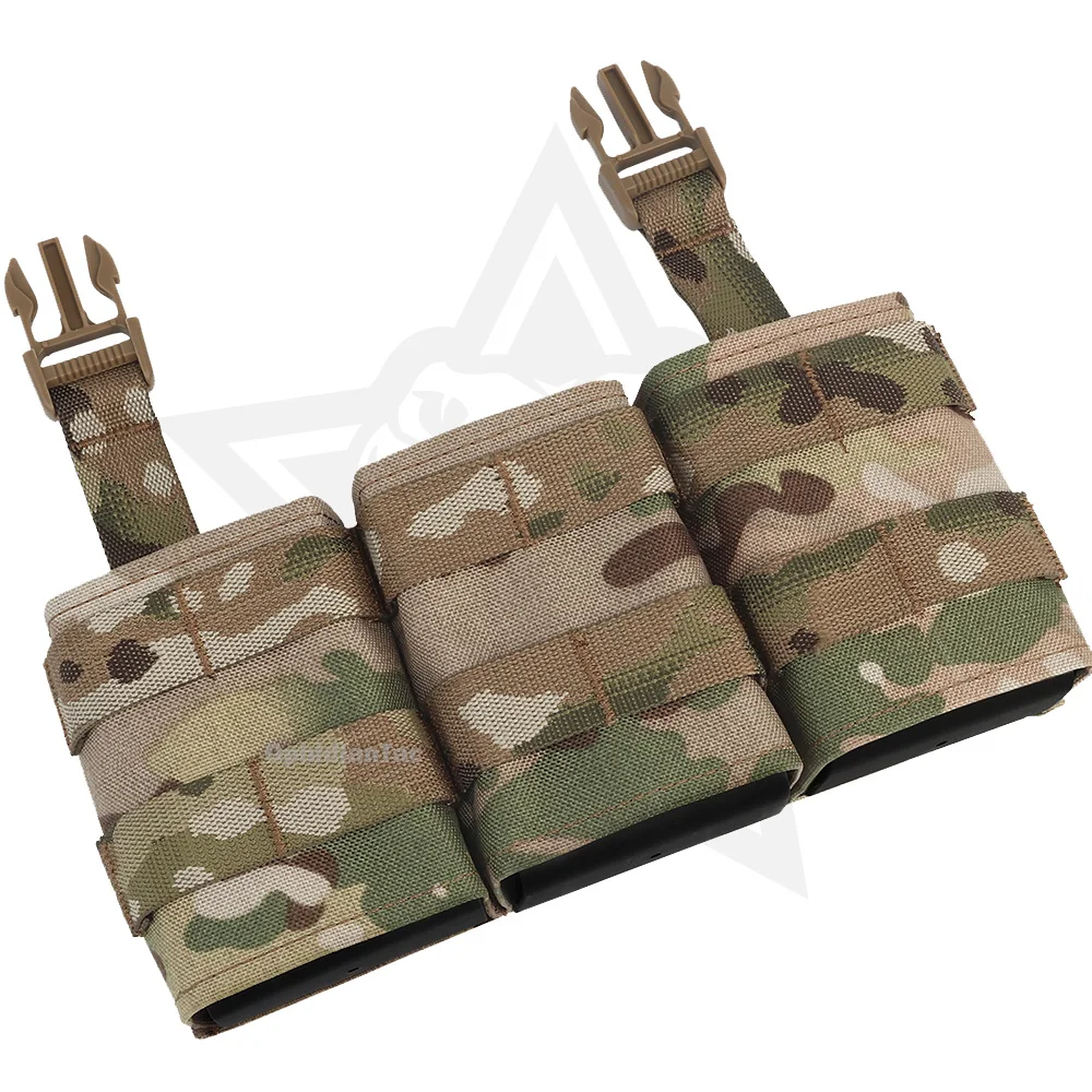 OPHIDIAN FAST 5,56, bolsa Triple para revistas, portador de placa media, Panel frontal M4 AR15, revistero, accesorios para chaleco Airsoft - imagen 2