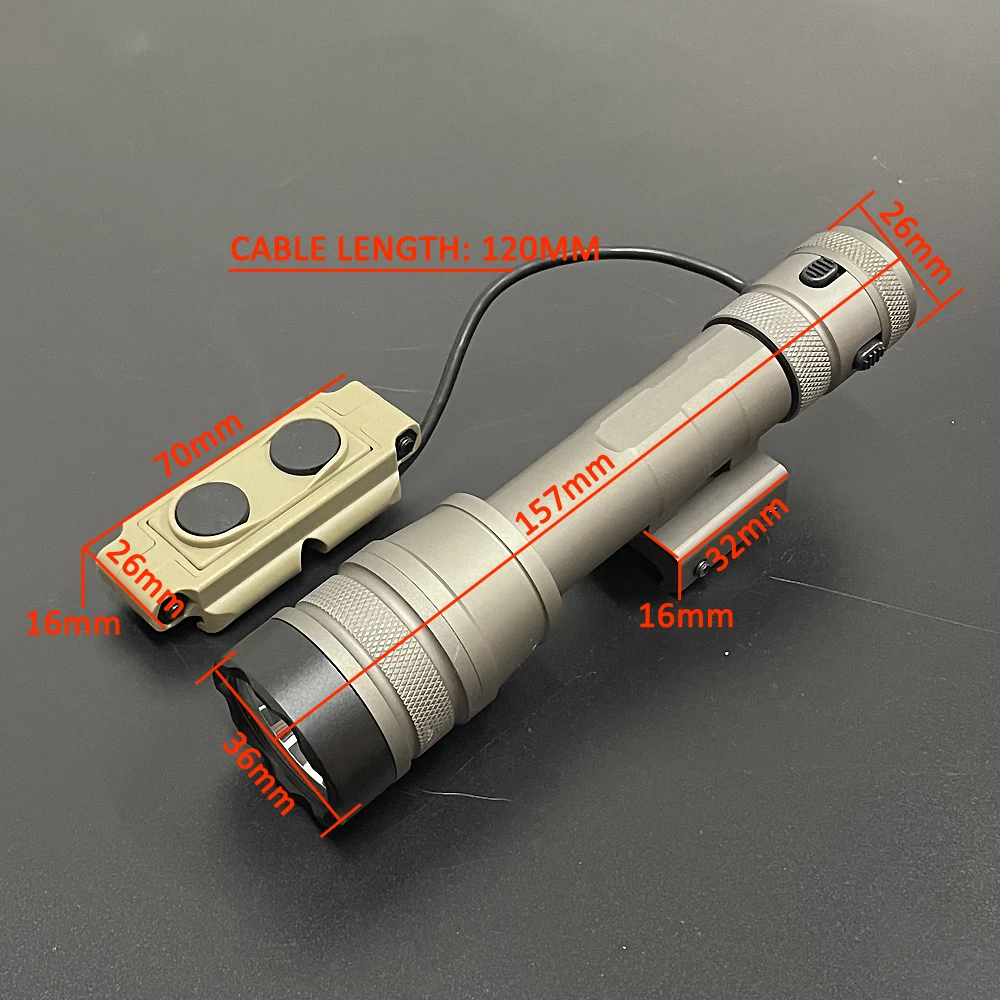 Luz de arma de combustible Dual Cloud Defensive REIN 1300lm linterna LED antorcha 1,0 Micro Kit compatible con riel Picatinny caza Airsoft - imagen 2