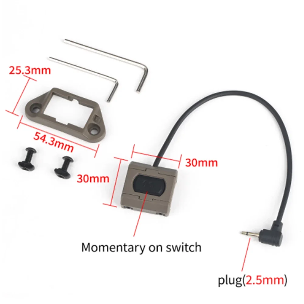 WADSN-linterna M300 M600, puntero láser PEQ DBAL, Modbutton táctico, interruptor de presión remoto, compatible con M-LOK Keymod, riel Picatinny de 20mm - imagen 5