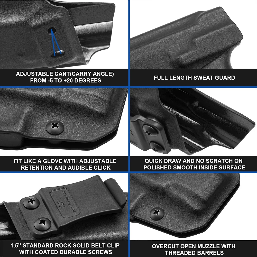 Funda para Sig Sauer P365/P365 SAS/P365 Micro IWB Kydex, de funda con garra, bolsas tácticas para mano derecha - imagen 5