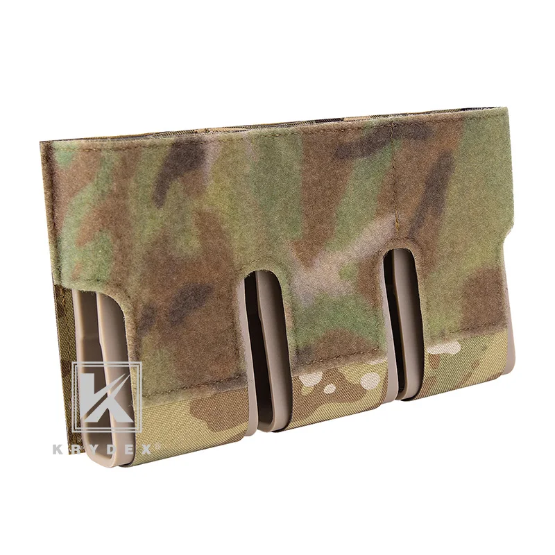 KRYDEX KTS Triple 5,56 bolsa para revistas M4 AR15 Mag solapa frontal gancho y bucle inserto MP2 para FCPC FCSK JPC chaleco de caza equipo - imagen 5