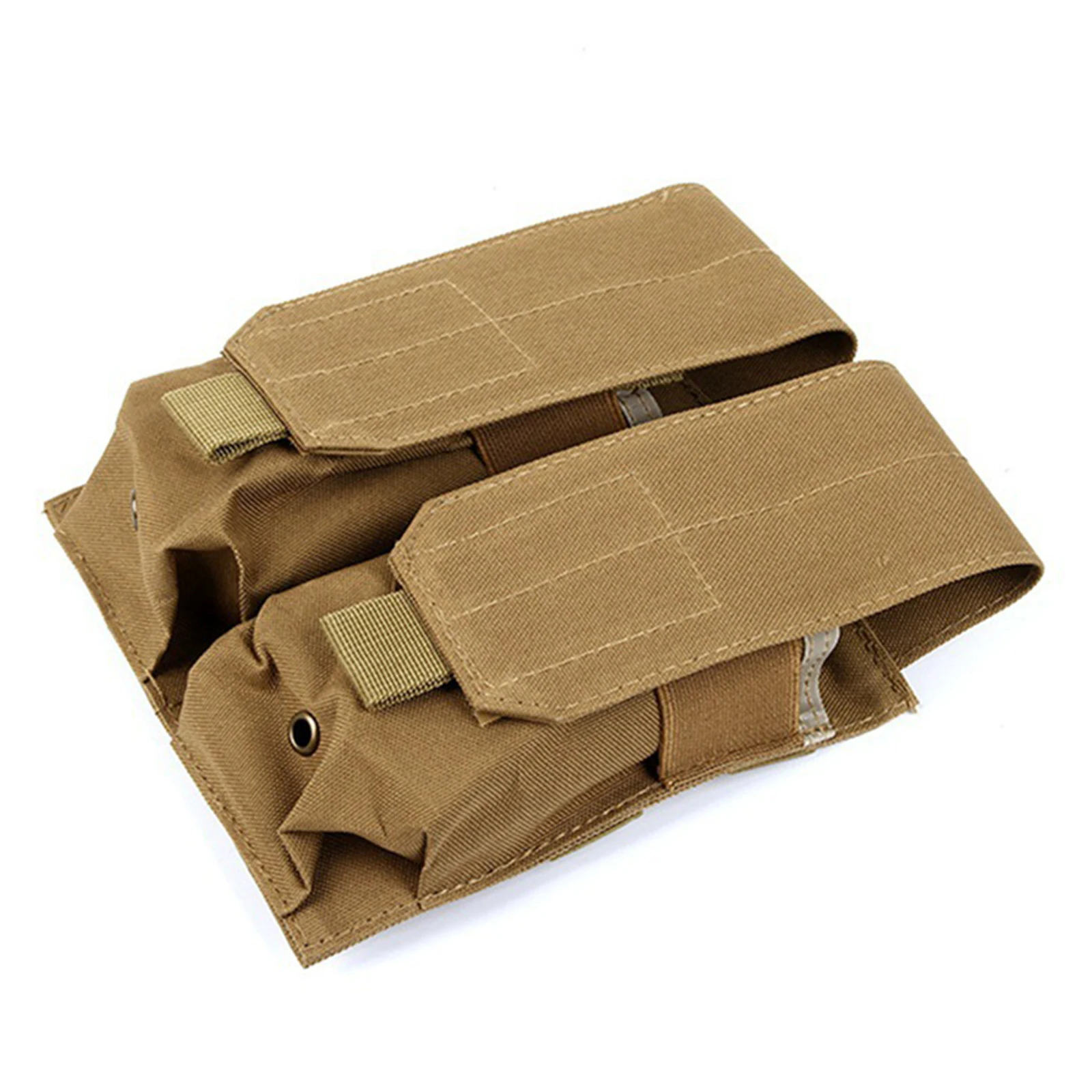 Bolsa doble para revistas, cartuchos de camuflaje, portador de municiones con Clip, soporte para munición, bolsa de combate AK Molle para exteriores, accesorio para chaleco - imagen 5