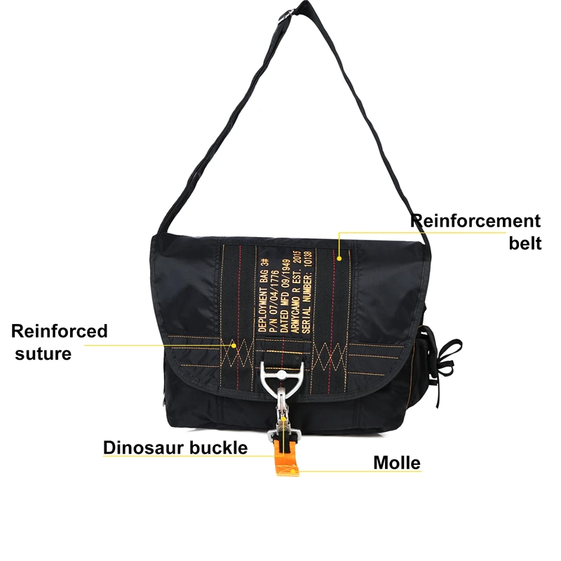 Bolsos de hombro para hombre, bolsa cruzada de viaje informal, bolsas de mensajero, bolsa de mensajería militar - imagen 4