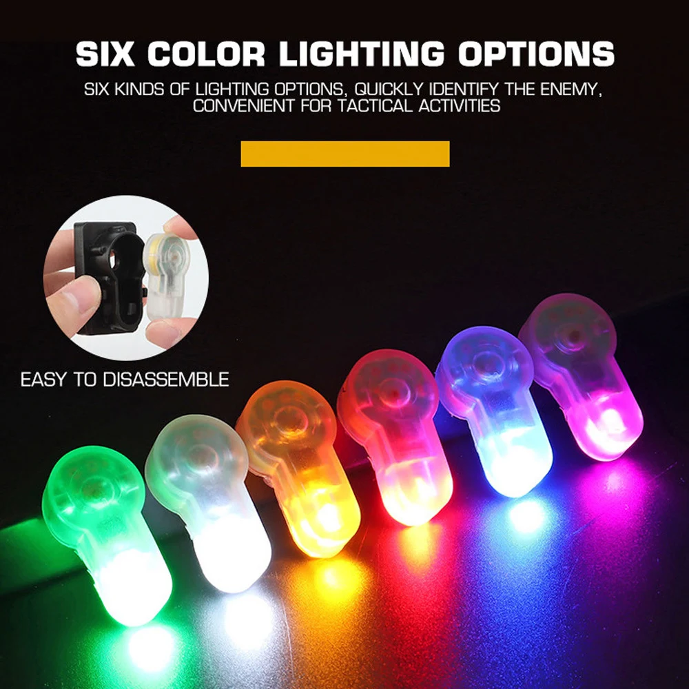 Luz de señal táctica Airsoft para casco, montaje en Riel, lámpara intermitente de seguridad para supervivencia al aire libre, accesorios de caza y Camping - imagen 4