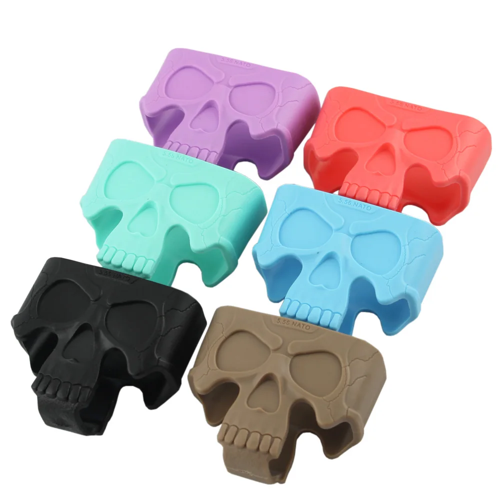 VULPO-jaula de goma NATO Skull 5,56, accesorios para Paintball de caza, soporte de asistencia para revistas, Mag rápido para M4/m16, 10 unidades por lote - imagen 2