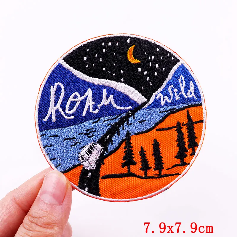 Parches para planchar DIY, parches bordados para viajes al aire libre para ropa, parches de aventura natural para ropa, apliques, insignias para cámara - imagen 4