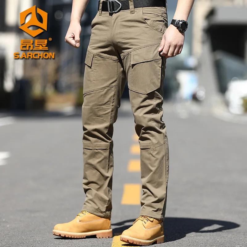 Pantalones Cargo del Ejército de EE. UU. Para hombre, ropa de calle de camuflaje, táctica militar, de trabajo al aire libre, informal, Jogger, ropa de calle - imagen 3