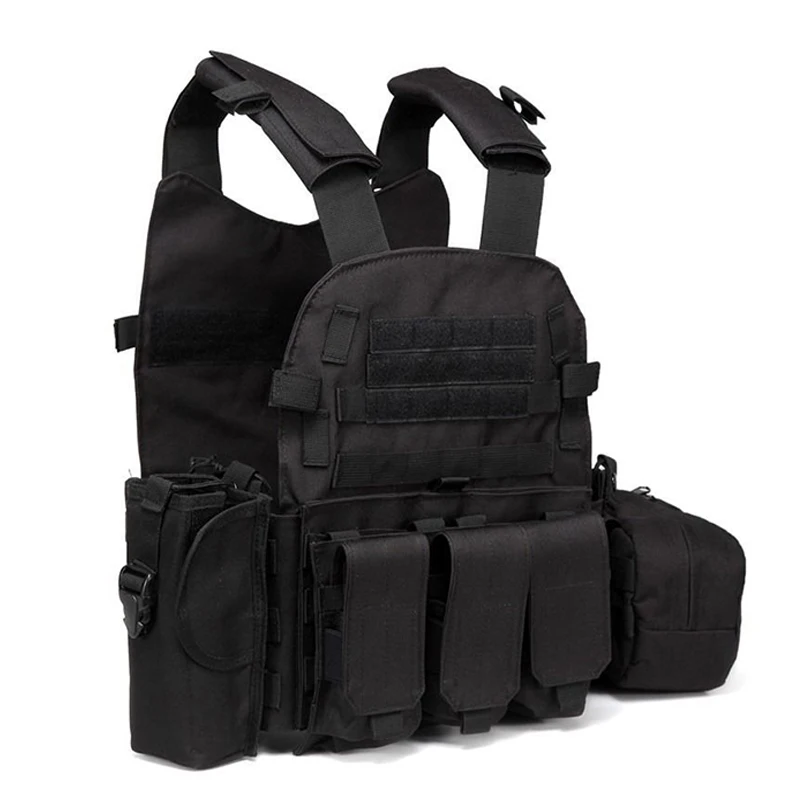 Chaleco militar Molle de caza para hombre, equipo táctico para exteriores, Airsoft, juegos de Paintball, armadura corporal protectora, 6094 - imagen 4