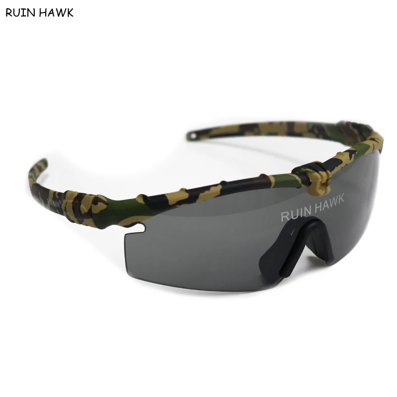 Gafas deportivas polarizadas para hombre, gafas de sol para ciclismo al aire libre, pesca, gafas militares tácticas para tiro, gafas de caza al aire, 4 lentes - imagen 5