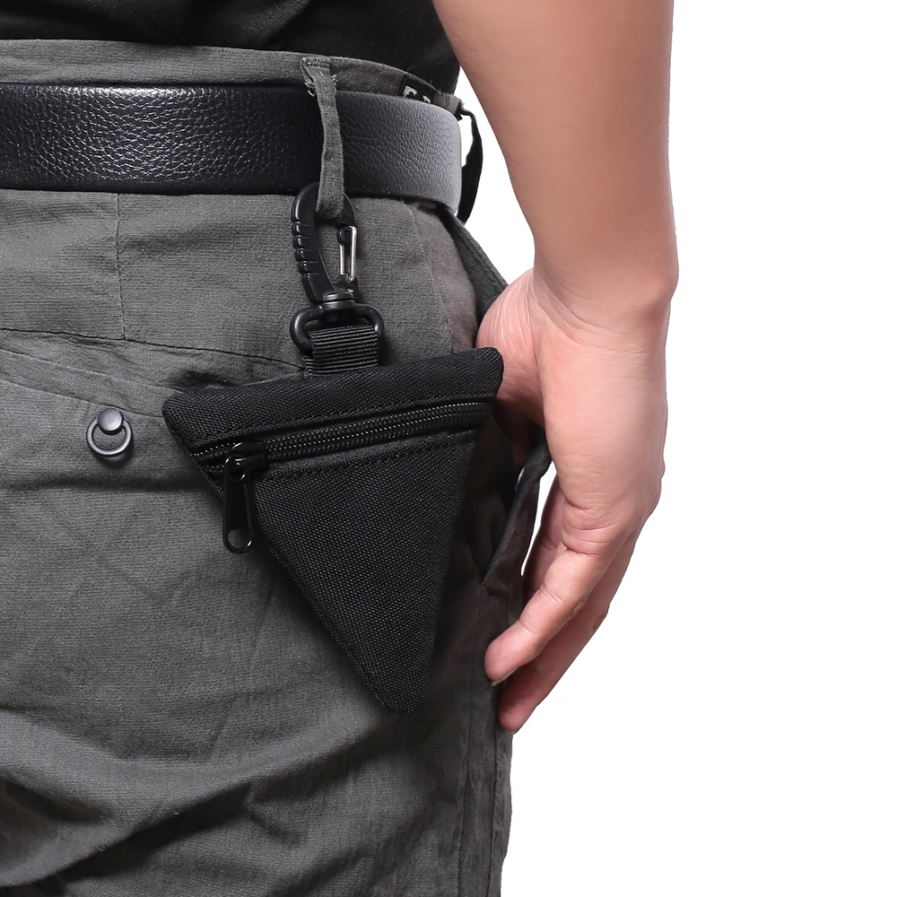 Mini bolsa táctica EDC, BILLETERA, paquete de auriculares, soporte triangular, monedero portátil, militar, caza al aire libre, bolsa de cintura para correr - imagen 3