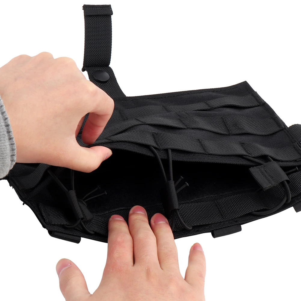 Bolsa magnética plana de Triple solapa, bolsa Molle frontal táctica QD, Panel de revista de 5,56mm, desmontable, componentes del sistema de chaleco JPC AVS - imagen 5