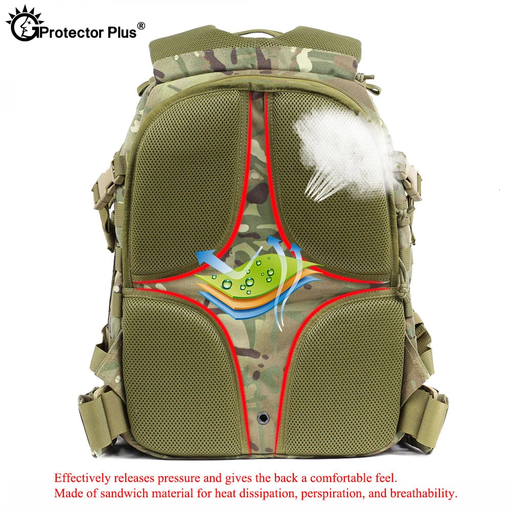 PROTECTOR PLUS 1000D Nylon 55L mochila táctica de camuflaje de gran capacidad deporte al aire libre escalada senderismo caza mochila - imagen 2