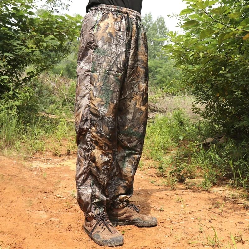 Pantalones largos ultrafinos y transpirables para caza y pesca, pantalones antimosquitos de camuflaje de jungla de verano, pantalones largos Ghillie de camuflaje biónico - imagen 3