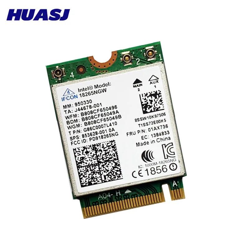Tribanda inalámbrica, 2,4G/5G, BT 4,2, 18265NGW para Intel, BT 4,2, módulo WIFI, 867Mbps, tarjeta WIFI para ThinkPad T470, T570, T470 - imagen 2