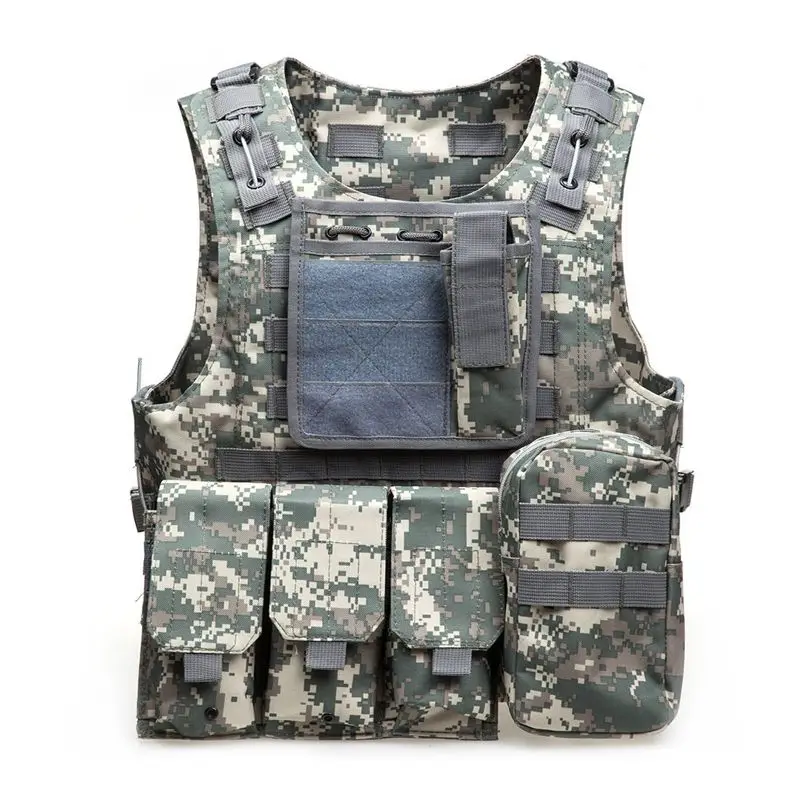 Equipo de protección militar, chaleco de tiro para caza y Paintball, chaleco táctico de camuflaje Multicolor anfibio para exteriores - imagen 5