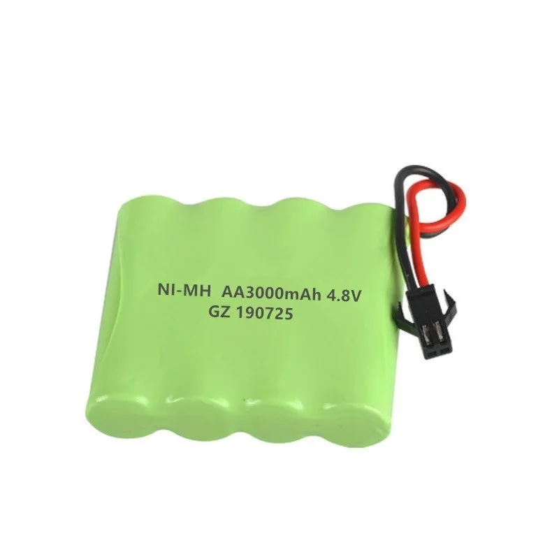 Batería recargable de 4,8 v y 3000mah, Cargador USB para coches teledirigidos, tanques, Robots, barcos, camiones, pistolas, juguetes, NiMH, AA, 4,8 v - imagen 4