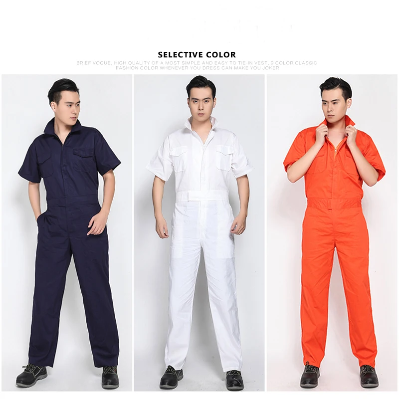 Nuevo 2025 monos de una pieza 100% algodón transpirable de talla grande 3 colores taller reparación ropa de trabajo ajuste cintura uniforme de trabajo - imagen 4